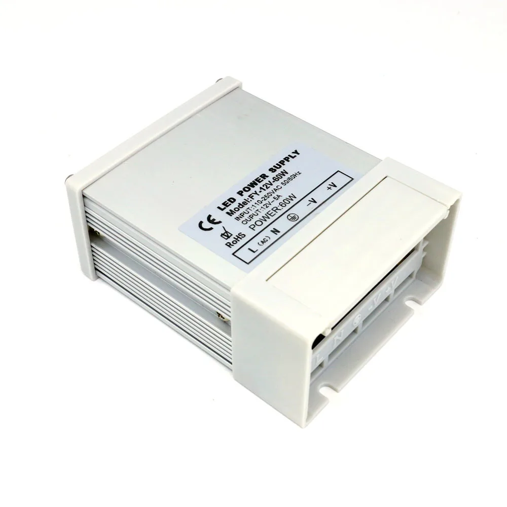 ANDRISE открытый непромокаемый Ac к Dc 12v импульсный источник питания 5a 60w