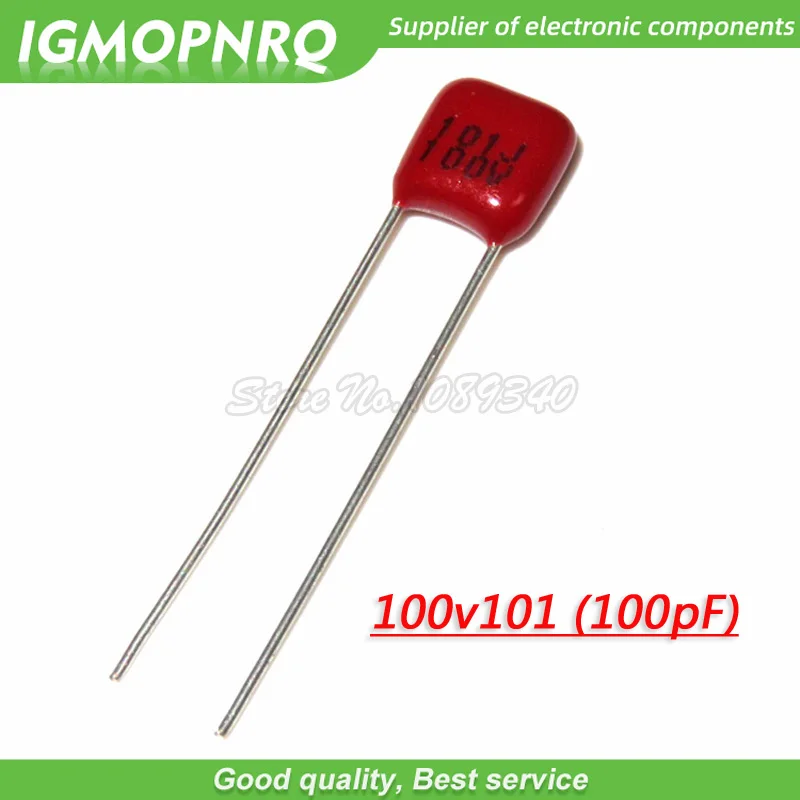 20 шт. 100V101J 100V 100PF 100P 101 100V101J-P5 63V101J шаг 5 мм CBB полипропиленовый пленочный