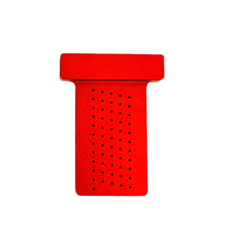 

HOT-Woodworking Scribe 60mm T-Type Ruler Hole Scribing Gauge Aluminum Crossed Feet Woodworking Crossed-Out Measuring Tool