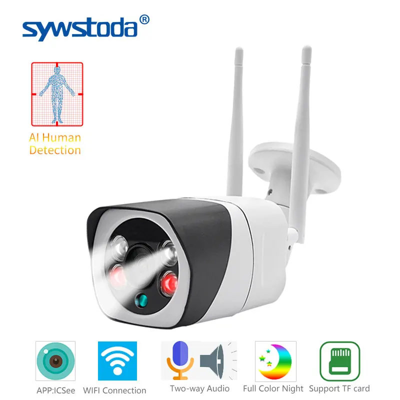 Wi Fi IP камера 1080P Беспроводная Проводная ONVIF P2P CCTV цилиндрическая наружная со