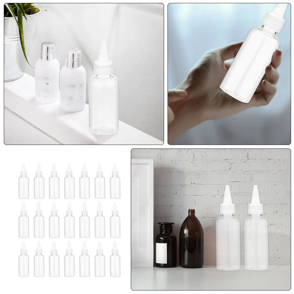 

35Pcs 30ml Clear Bottle Squeeze Applicator Dispenser with Pointed Mouth