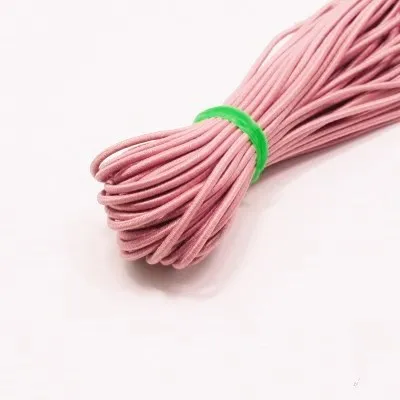 Watermelon pink 5M 2 мм Экологичный круглый резиновый эластичный шнур эластичные ленты Веревка Ювелирные браслеты изготовление одежды бирка DIY аксессуары для рукоделия - Цвет: Watermelon pink 5M
