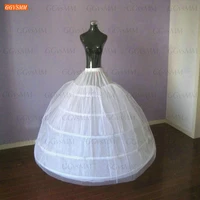 fashion white 5 hoops petticoats long princess fluffy tulle ball gown wedding accessories women skirt underskirt bride petticoat