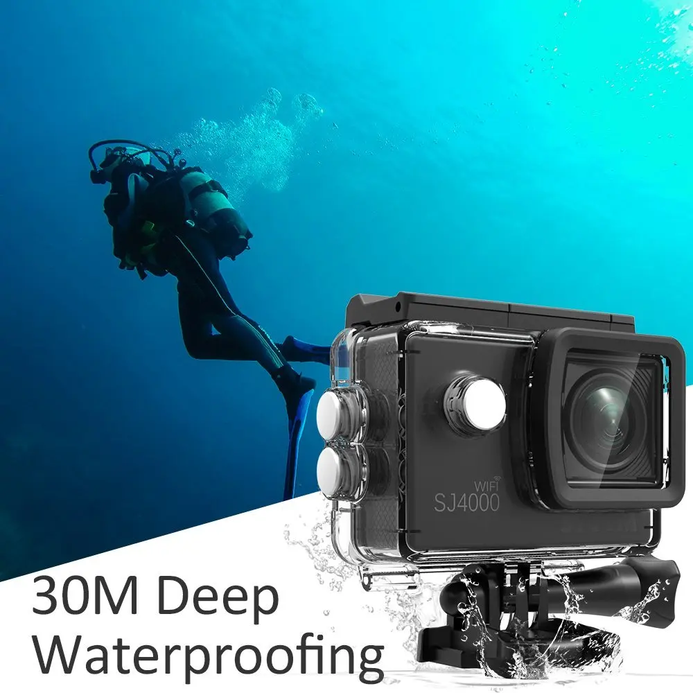Оригинальная Экшн-камера SJCAM SJ4000 серии 1080P HD 2," SJ4000/SJ4000 wifi, водонепроницаемая Спортивная камера DV, Автомобильный регистратор