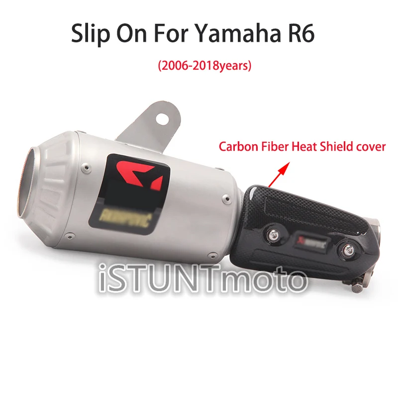 Слипоны для Yamaha R6 YZF-R6 2006- Мотоцикл выхлопная труба akrapovic модифицированный глушитель скутер, питбайк внедорожный мотокросс