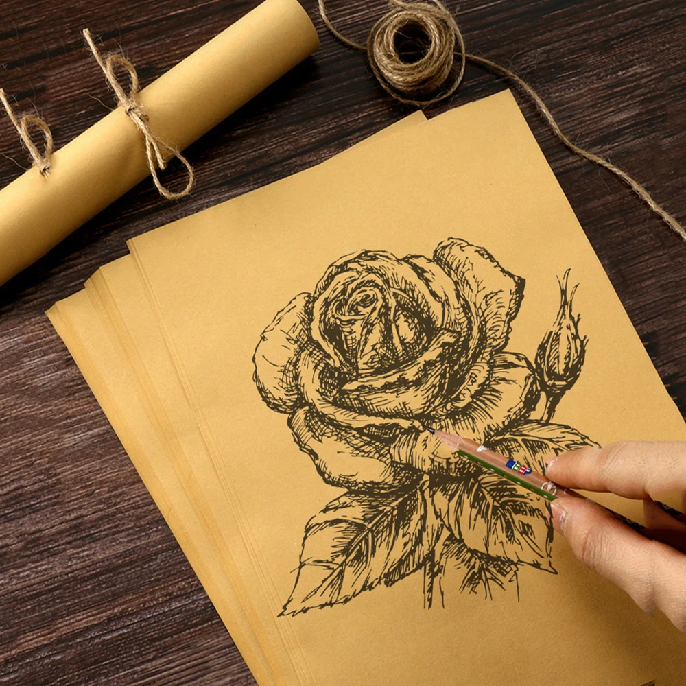 

50 sheets A4/B5/A5 Vintage Kraft paper Writing Letter Stationery Romantic Creative Note craft Paper painting packaging paper