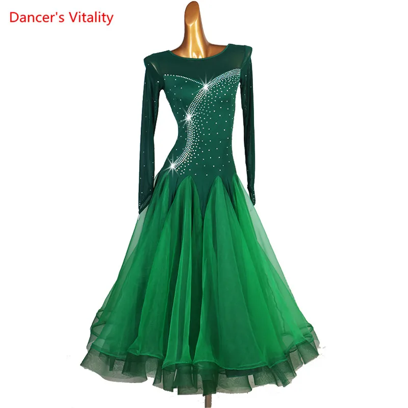 

Ballroom Dance Dress High-End Skirt National Standard Waltz Dancing Female Adult Child Profession Performance Clothing