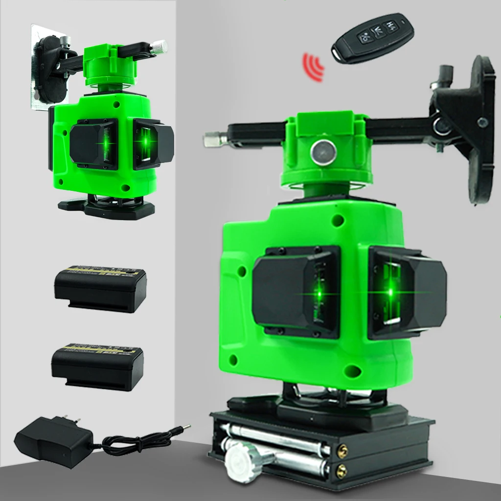 

12 Lines 3D Self-Leveling Laser Level 360 Horizontal And Vertical Green Laser Beam Line Level Measurement Tool