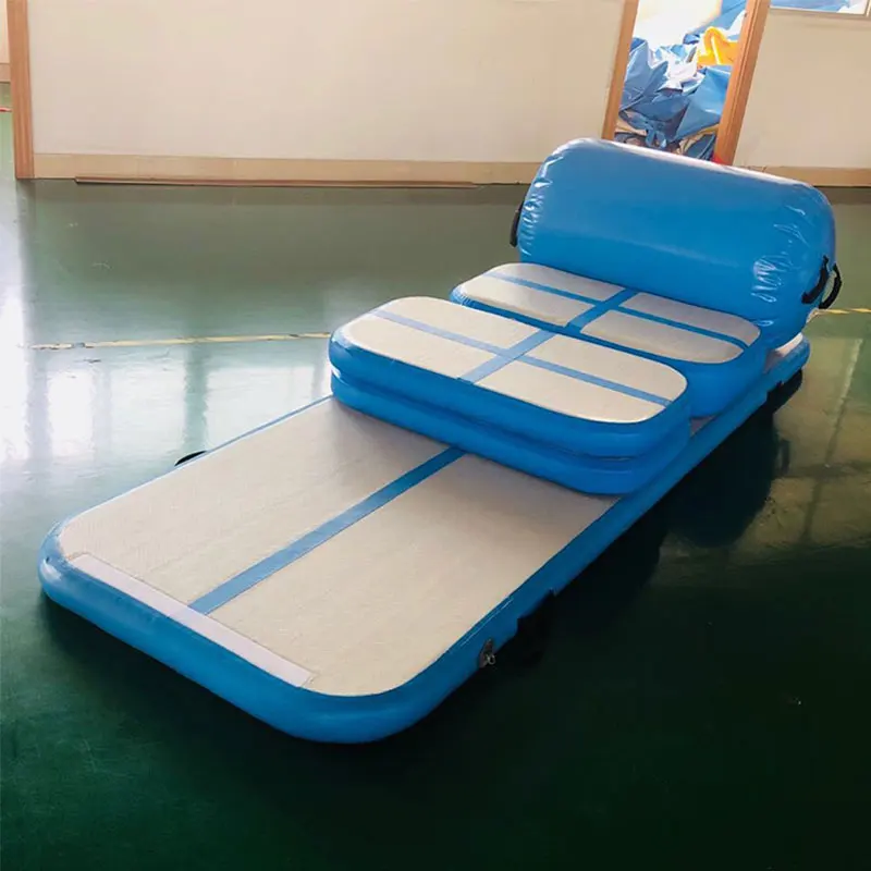 Надувной коврик для гимнастики 3 м цвет зеленый мятный | Игрушки и хобби