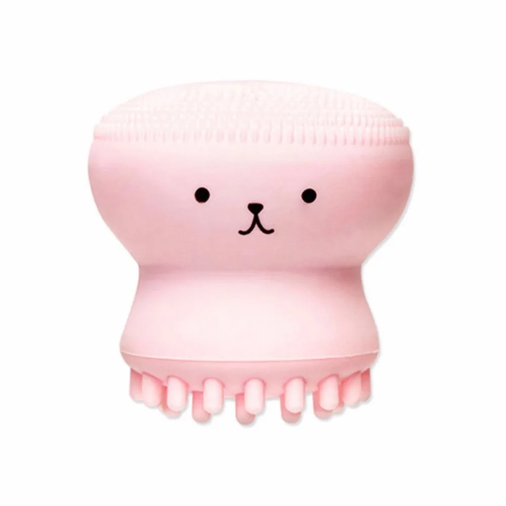 

Little Cute Jellyfish Wash Brush Exfoliating Face Cleaner Massage Soft Silicone Facial Brush Scrubber Deep Pore Cleaning Brush