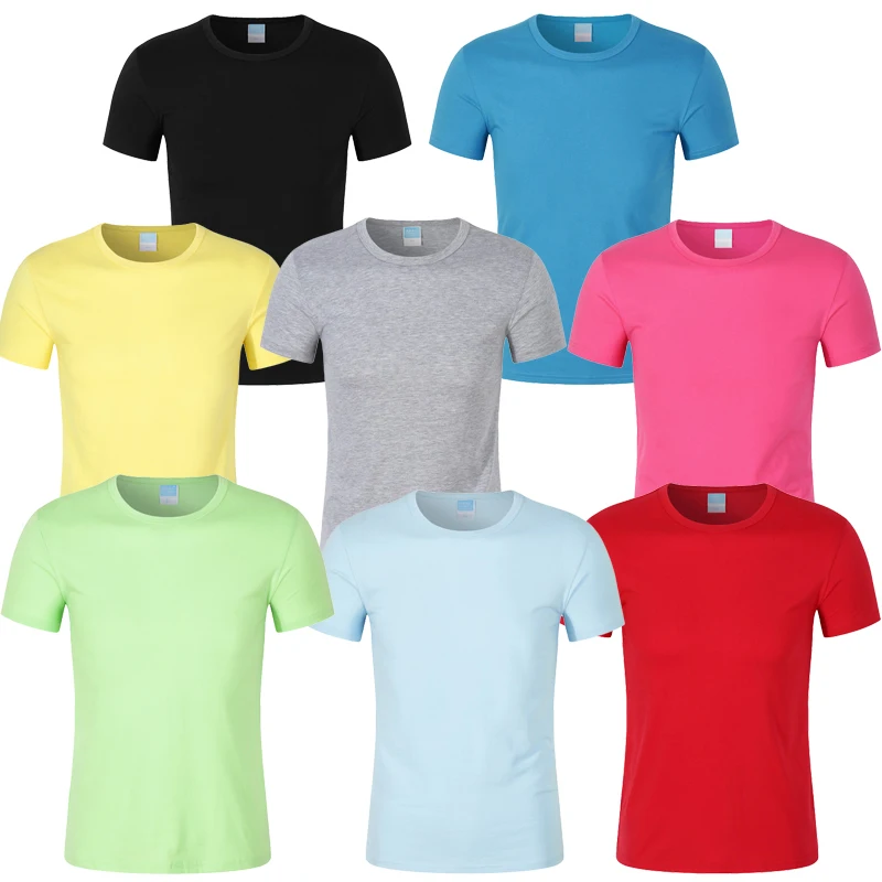 Мужская красная футболка с коротким рукавом и круглым вырезом|Футболки для