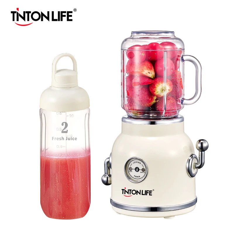 TINTONLIFE 220V Juicer Electric Multifunction Juice Blender Fruit Vegetables Food Maker With 550ml/600ml Portable Cup | Бытовая техника