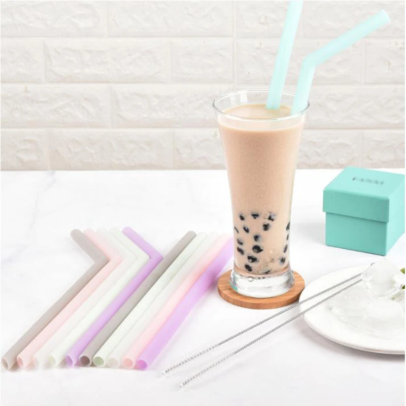 1 шт. рециркулируемые складные силиконовые изогнутые соломинки многоразовые