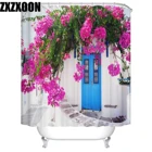 Зеленых листьев растений деревьев цветов ванной комнаты занавеска для душа, Фабричный комплект Водонепроницаемый полиэстер для ванной Ванная комната украшения