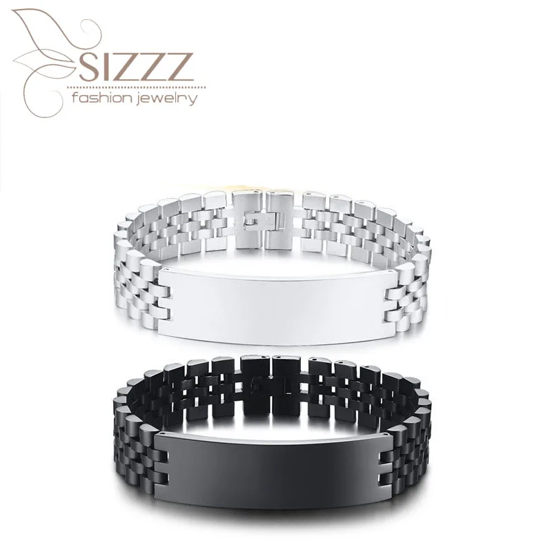 

Мужской изогнутый браслет SIZZZ, из нержавеющей стали, 2020 см, с надписью в европейском и американском стиле