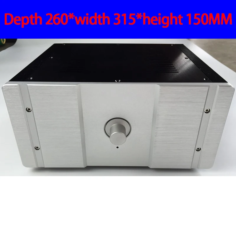 

KYYSLB 260*315*150MM All Aluminum Class A Preamp Amplifier Chassis Box House DIY Enclosure with Feet Knob Amplifier Case Shell