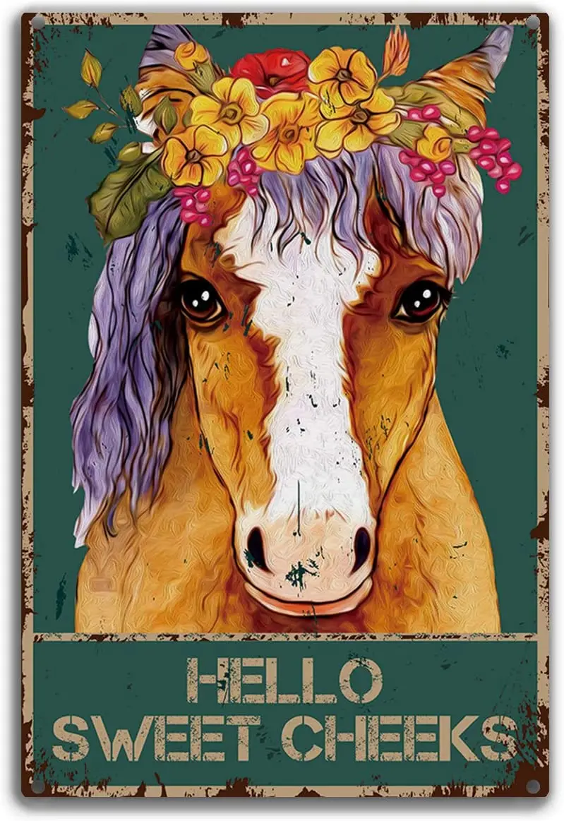 Жестяная вывеска Настенный декор-Винтаж цветы жестяная для туалета Ванная