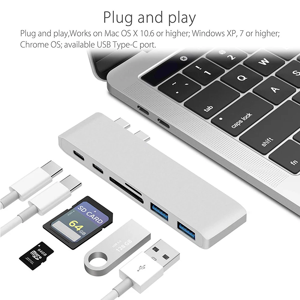 Найти аналогичный USB C концентратор Type многопортовый адаптер с 4K HDMI для MacBook Pro 2018