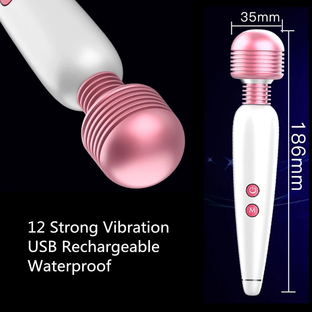 19X3.5cm 6 скоростей USB заряжаемые вибраторы для женщин G Spot массажер секс игрушки