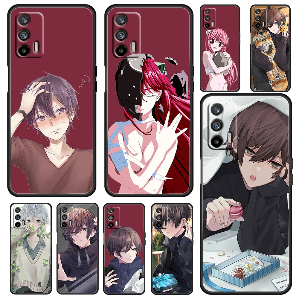 

Hot Cute Japanese Anime Boy For OPPO Realme GT Explorer Master Neo Flash Edition C21 C20 C15 C11 C3 Soft Black Phone Case