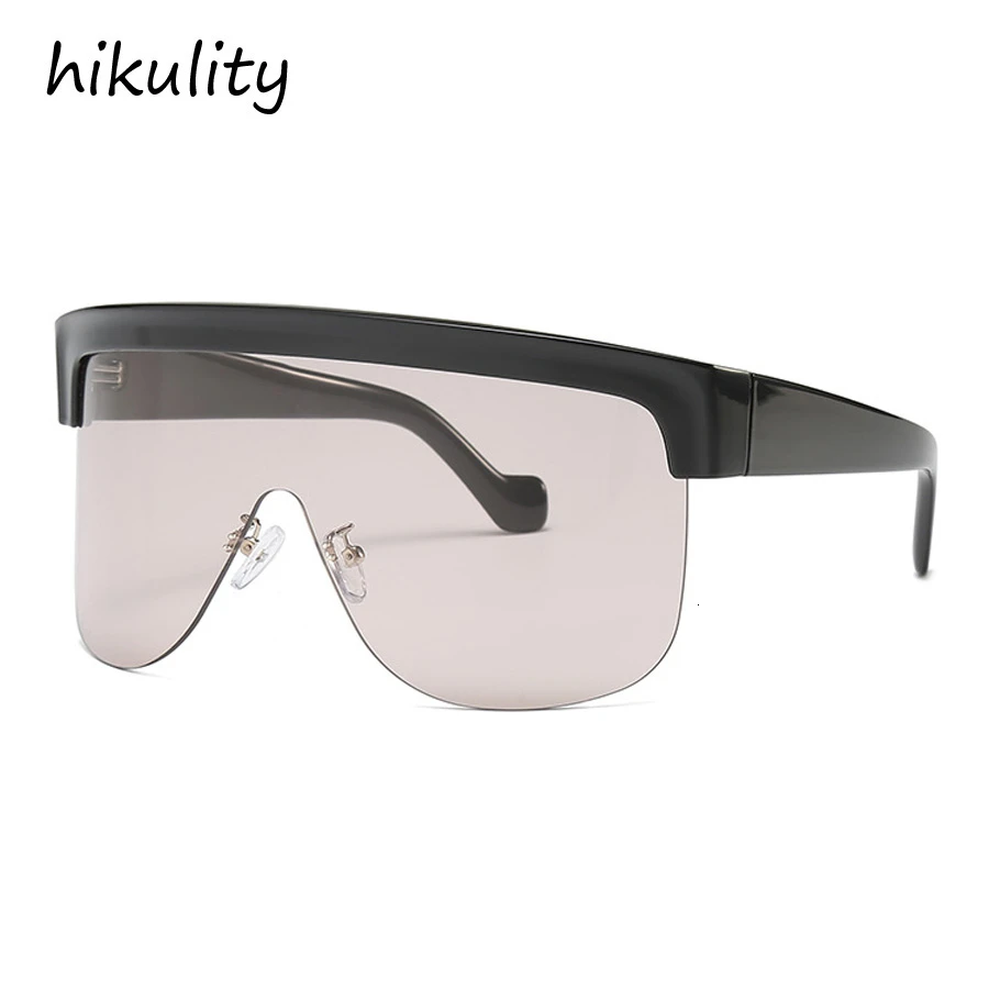 Супер большая оправа без оправы ветрозащитные солнцезащитные очки для женщин 2020