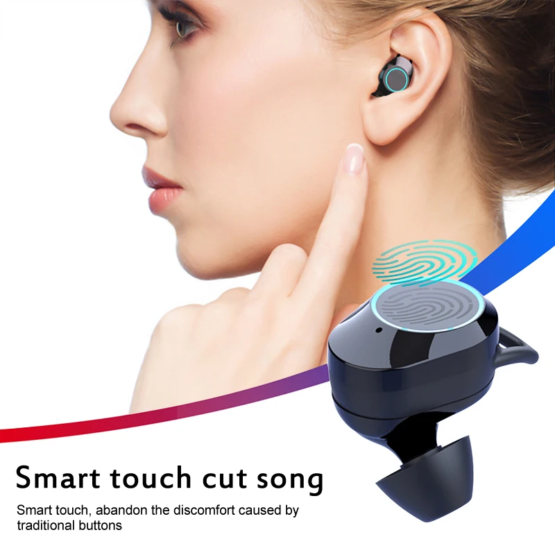 Беспроводные стереонаушники 9D TWS G02 Bluetooth водонепроницаемые наушники IPX7 3300 мАч LED