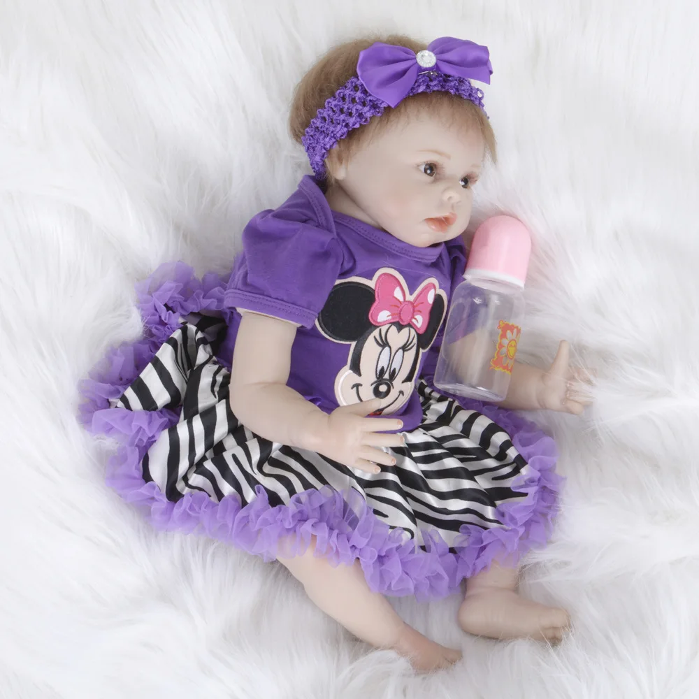 22 дюйма детская живая кукла Детские куклы детские игрушки Reborn Baby Doll наряд для