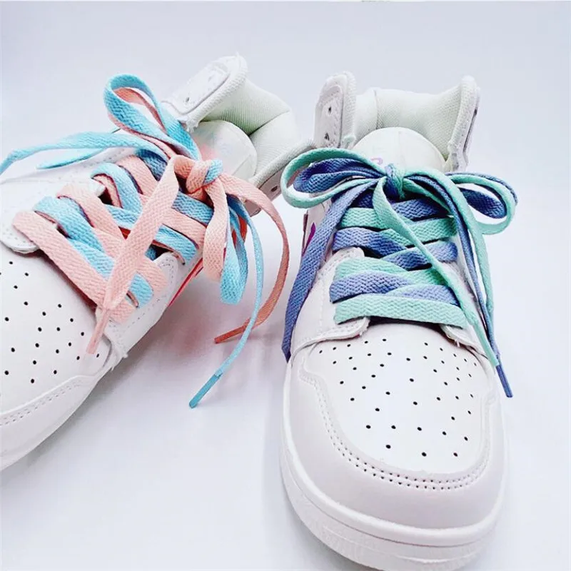 

1Pair Flats Shoelace For Shoelaces Off Sneaker White Shoes Lace For Women and Men Shoelace 4 Colors