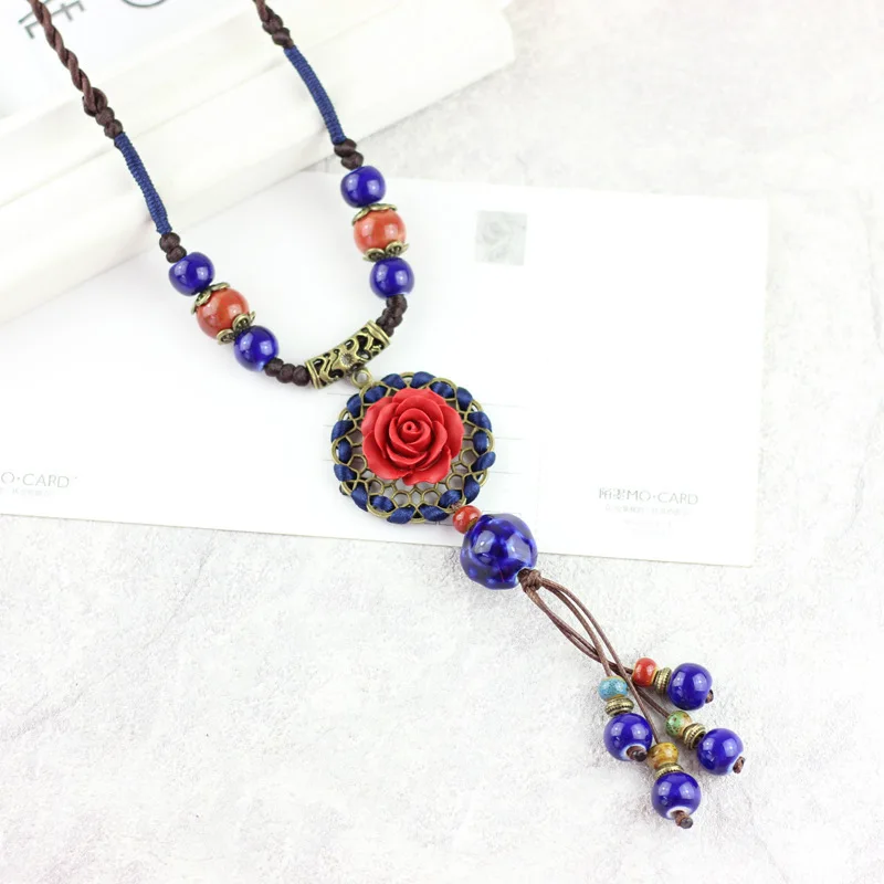 Новые модные женские подвески в виде цветов личности винтажном этническом стиле