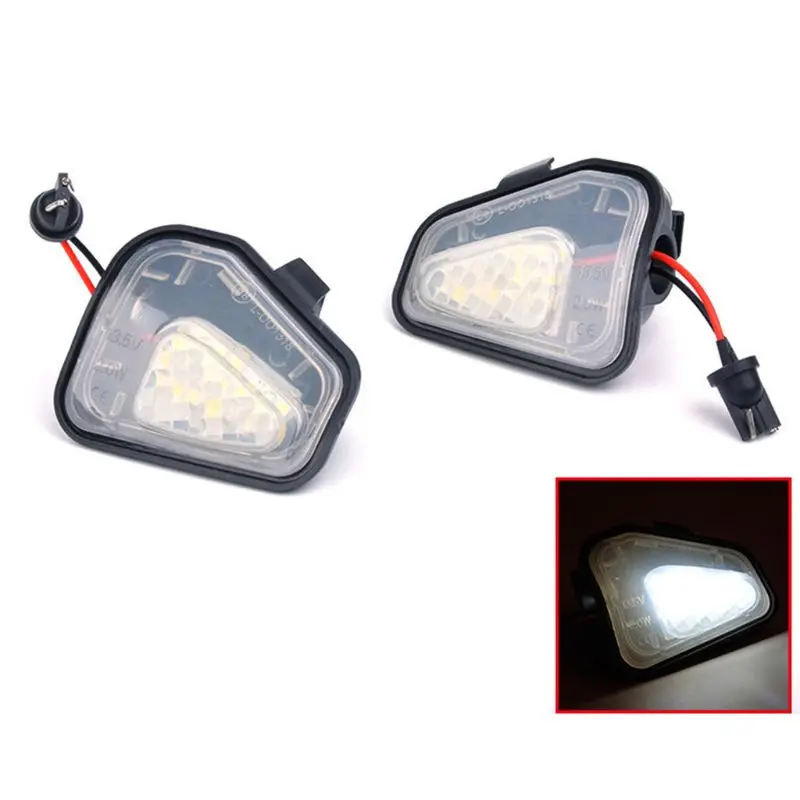 

2pcs White 6000K Side Mirror Puddle Lights LED Lamp For V~W CC Passat Scirocco
