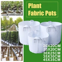 5 sizes round root plant control bag white fabric pots plant pouch root container cultivation pot grow bag aeration container