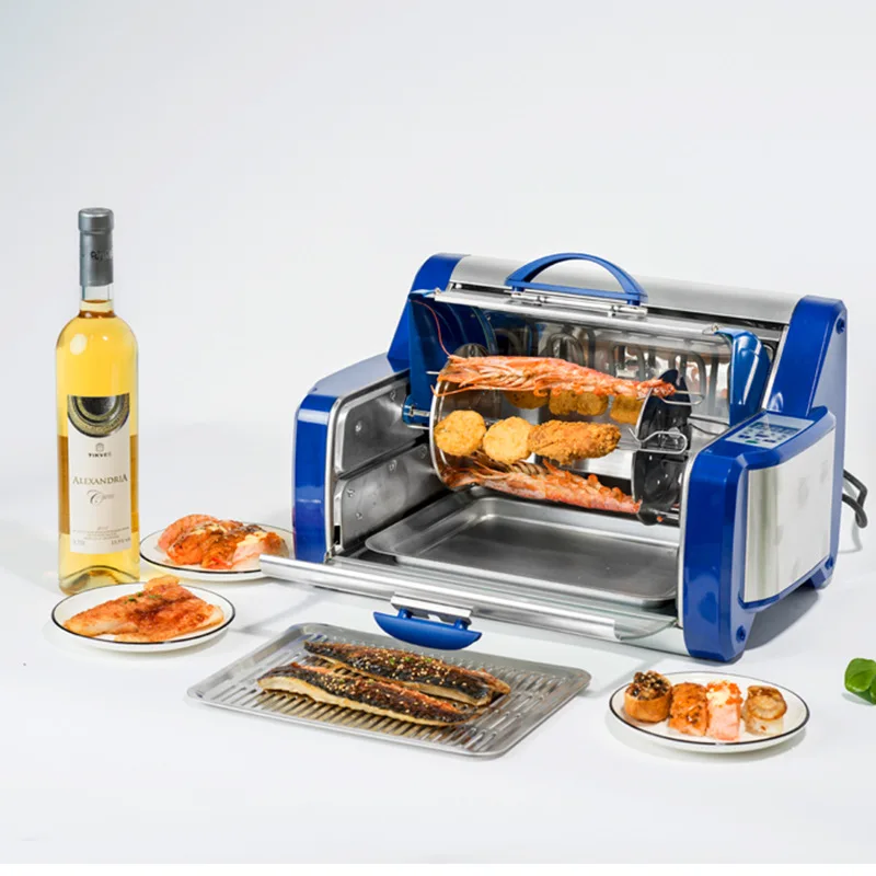 

Household Electronic Barbecue Box Multifunctional Carbon Fire Roasting Chicken Stove Automatic Rotating Electric Smokeless Oven