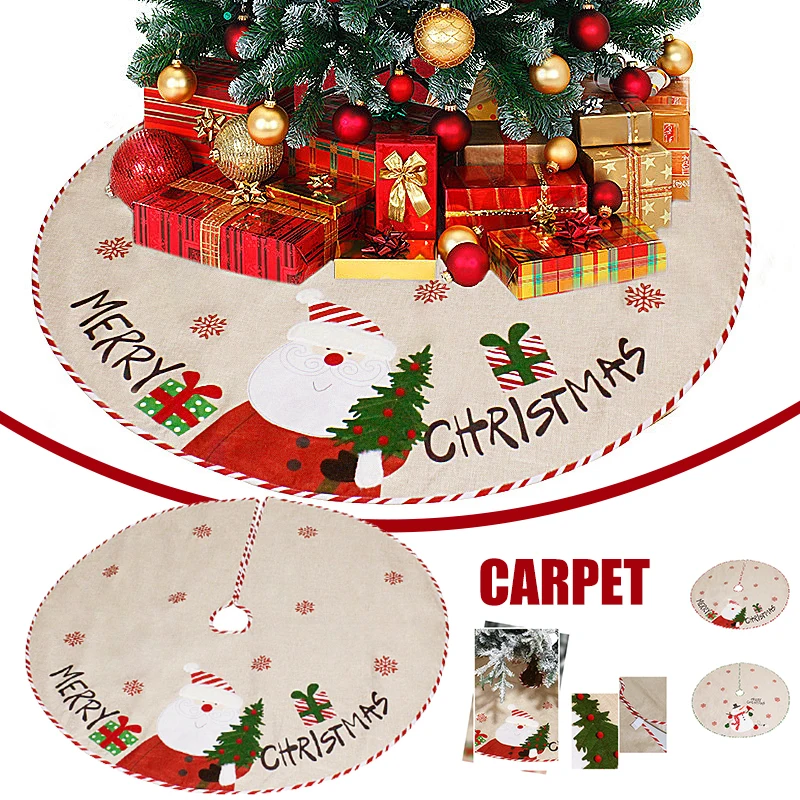 

Christmas Decorative Apron Christmas Tree Skirt Xmas Tree Decoration for Home Restaurant ALI88