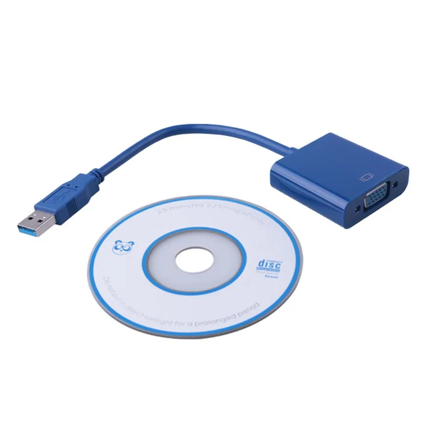 Адаптер Elistooop с USB 3 0 на VGA внешняя видеокарта мульти дисплей конвертер для
