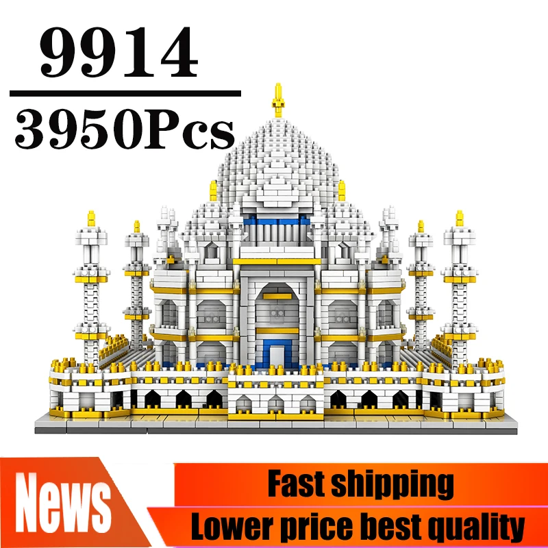 

9914/Building Blocks Architecture block set Landmarks Taj Mahal Palace Model Children Educational Toys 3D Bricks Kids Gifts