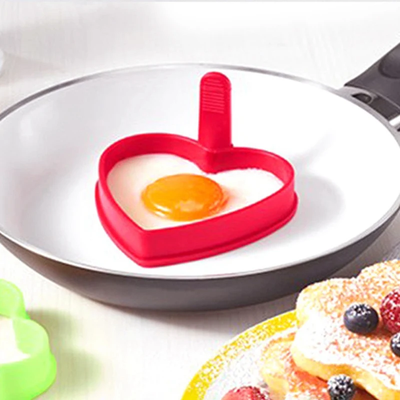 4 шт./компл. случайный цвет Силиконовое кольцо для яиц антипригарное кухонные