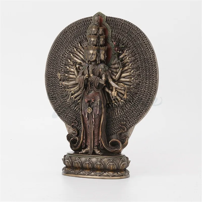 

CHINESE STYLE CREATIVE BUDDHA ART FIGURINE THOUSANDS HANDS GUANYIN STATUE RESIN CRAFTS HOME DECORATION BIRTHDAY GIFT R4163