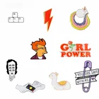 Мультяшные эмалевые булавки и броши клавиатура Galaxy Girl Power лягушка лама значки с животными на заказ коллекция нагрудных булавок подарки оптом