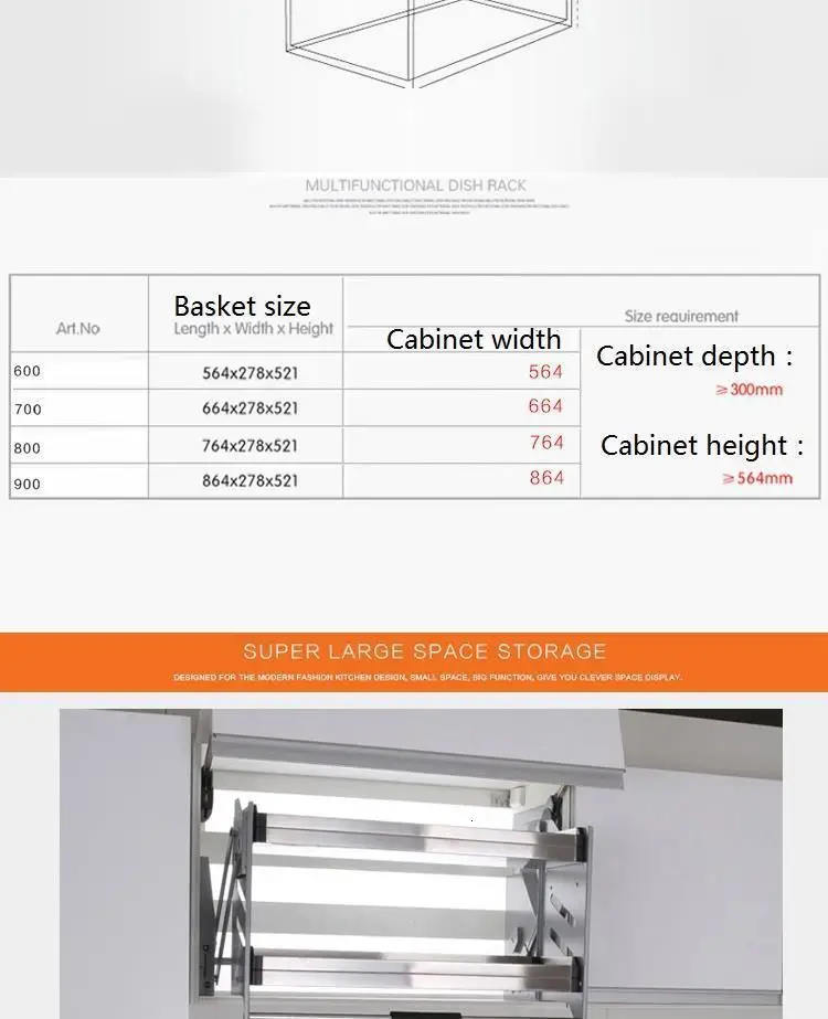 Pantries Dish Drainer Cocina Organizador Accessories Organizer Stainless Steel Hanging Rack Cozinha Kitchen Cabinet Basket