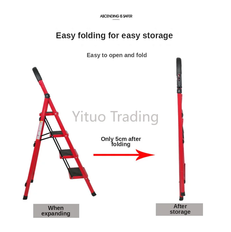 Односторонняя домашняя утолщенная ступенчатая лестница стальная трубка