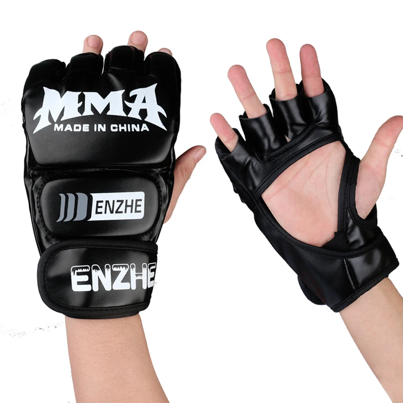 

5 Colors Thick Boxing Gloves MMA Gloves Half finger Sanda Taekwondo Fight MMA Sandbag Gloves Professional TKD Training Equipment