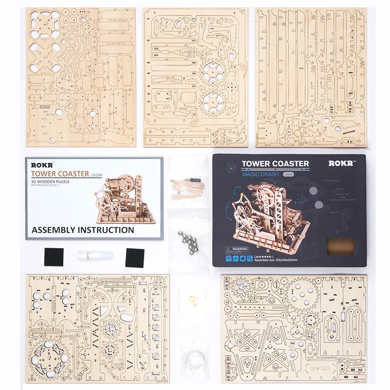 4 вида Мраморная игра сделай сам водный круг деревянная модель строительные