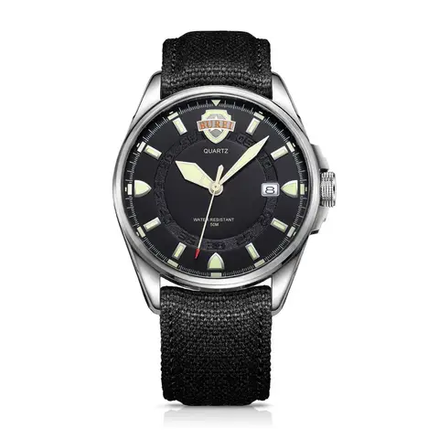 Мужские часы BUREI, модные повседневные Черные кварцевые часы, мужские уникальный циферблат, спортивные военные водонепроницаемые мужские часы, мужские часы