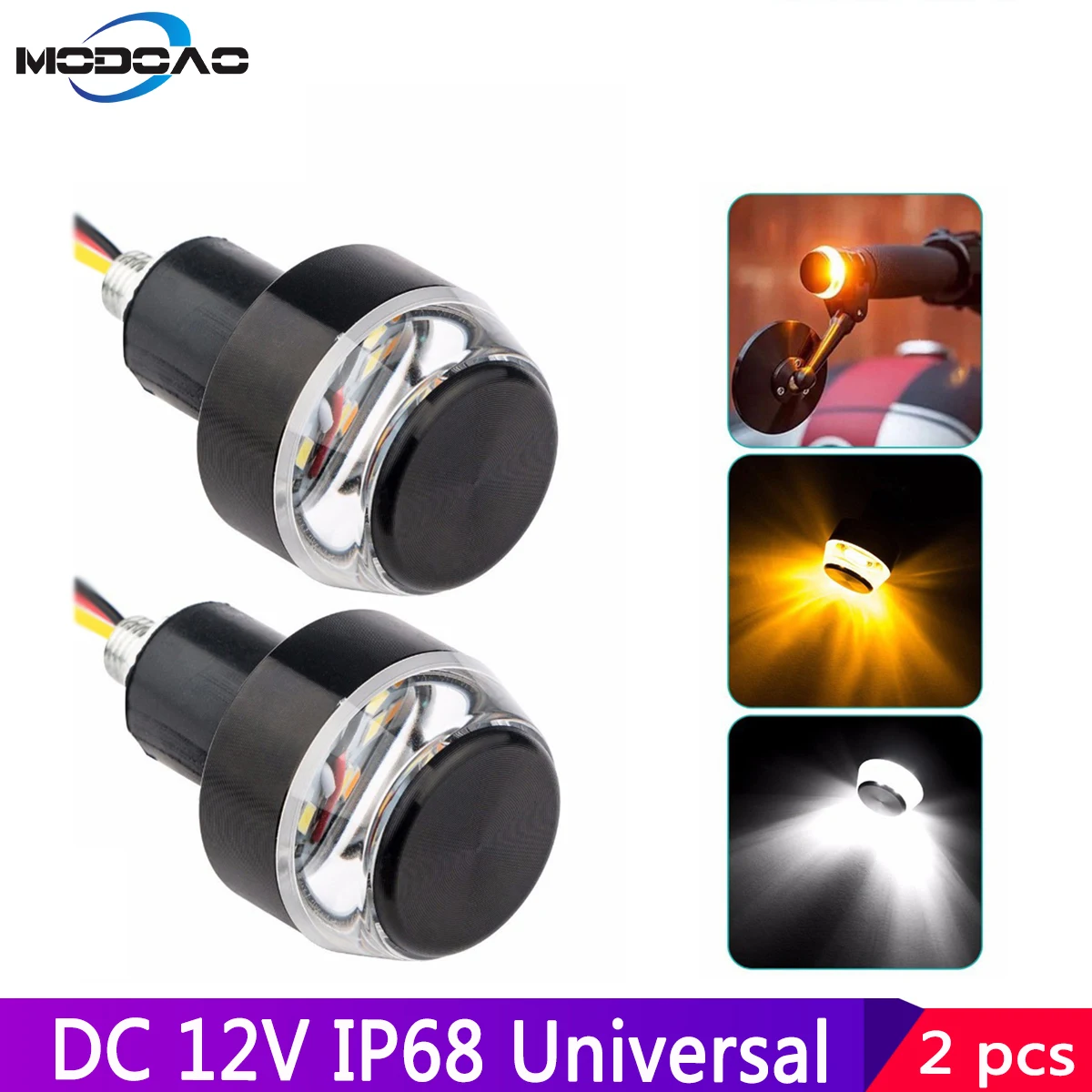 2 шт. светодиодные габаритные огни на руль мотоцикла 22 мм| |