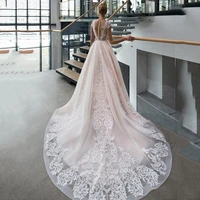 vestido de fiesta de boda elegant lace wedding dresses cap sleeve illusion vintage church bride dress princess wedding gowns