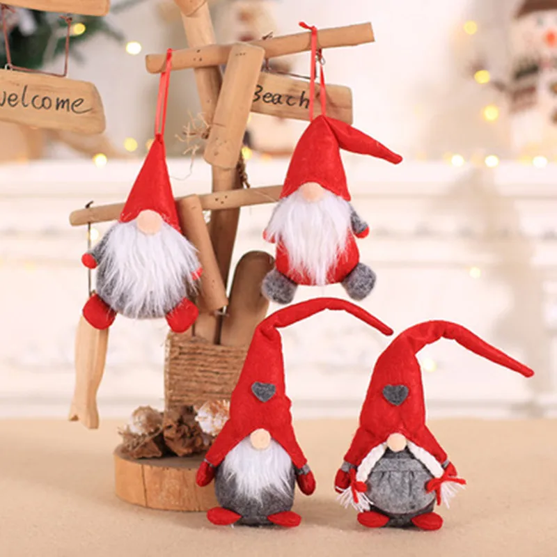 

Рождественский Безликий гном, Санта, рождественская елка, подвесное украшение, кукла, украшение для дома, подвеска, подарки, украшения, това...