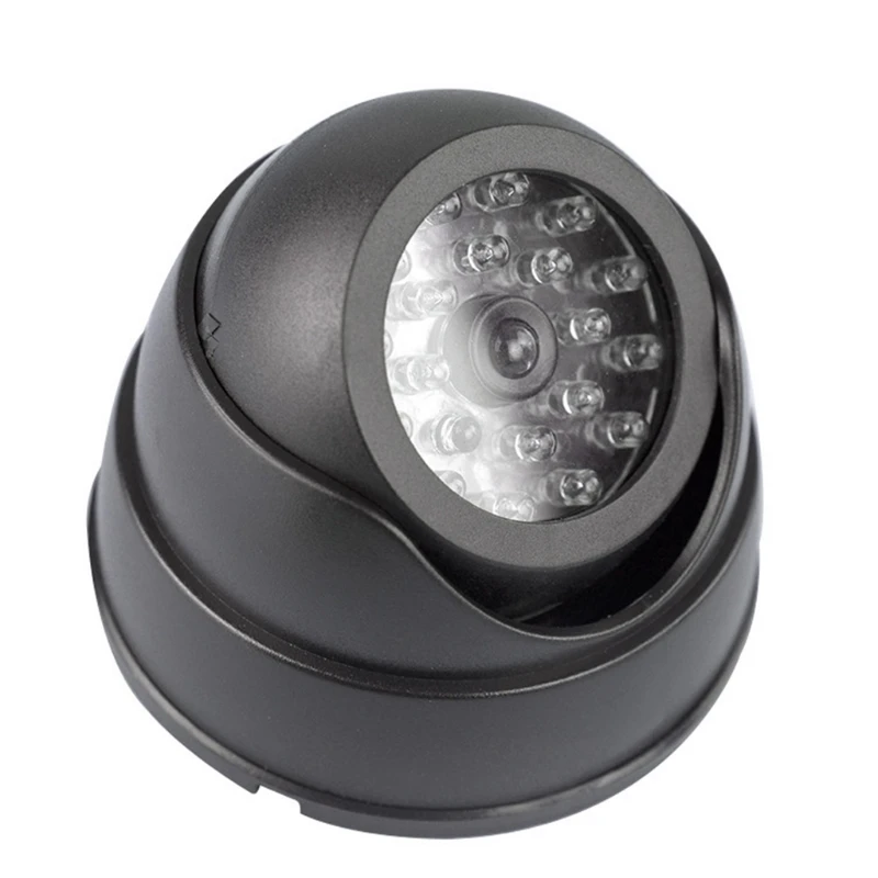 

Dummy Dome Fake Surveillance Security Camera CCTV Flashing Red LED Light Indoor