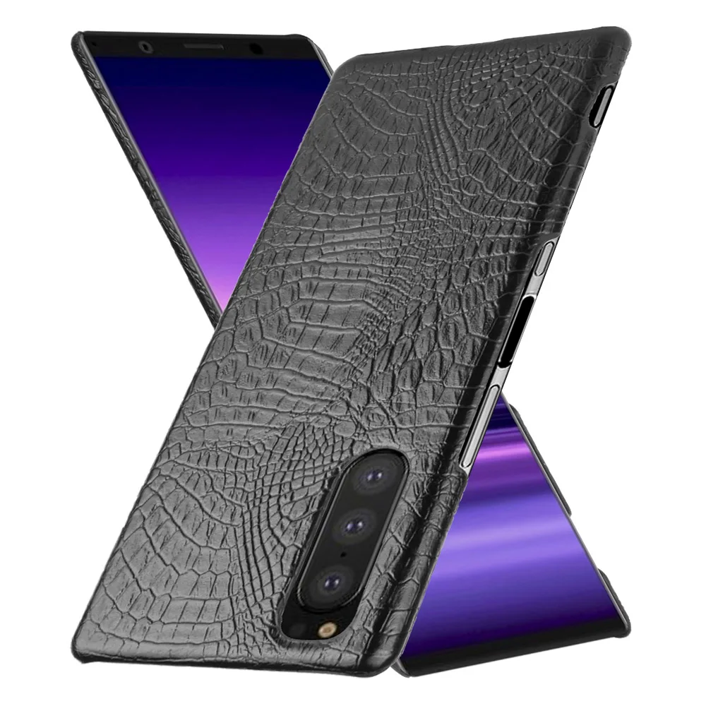 Из крокодиловой кожи с узором под змеиную кожу телефонные чехлы для sony Xperia 2 1 20 10