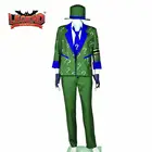Готический сезон 5 The Riddler Edward Nygma зеленый костюм косплей наряд Хэллоуин карнавальные костюмы для взрослых мужчин