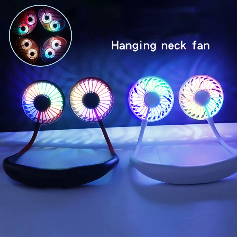 Мини USB портативный вентилятор шейный платок с перезаряжаемой батареей